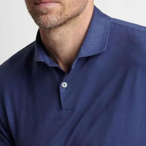 Peter Millar Journeyman Polo Shirt in Navy - Picture 4 of 14